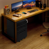 3 Drawer Mobile File Cabinet with Lock, Heavy Duty Metal Filing Cabinet Rolling Pedestal Under Desk