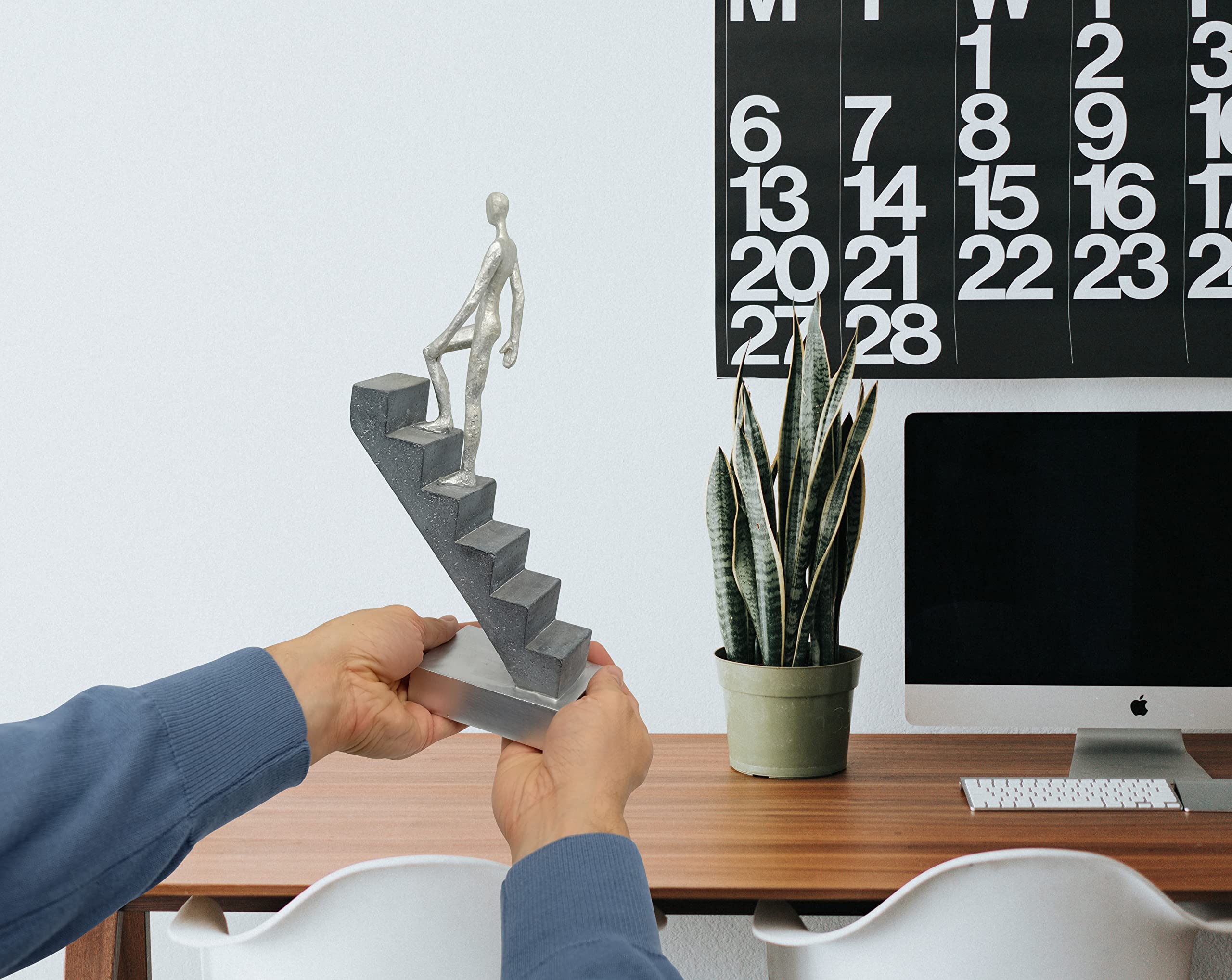 Modern Desk Decor 'Top of The Rock' - Abstract Sculpture 11" as Motivation