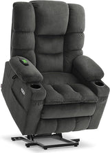 Large Dual Motor Power Lift Recliner Chair with Massage and Dual Heating, Adjustable