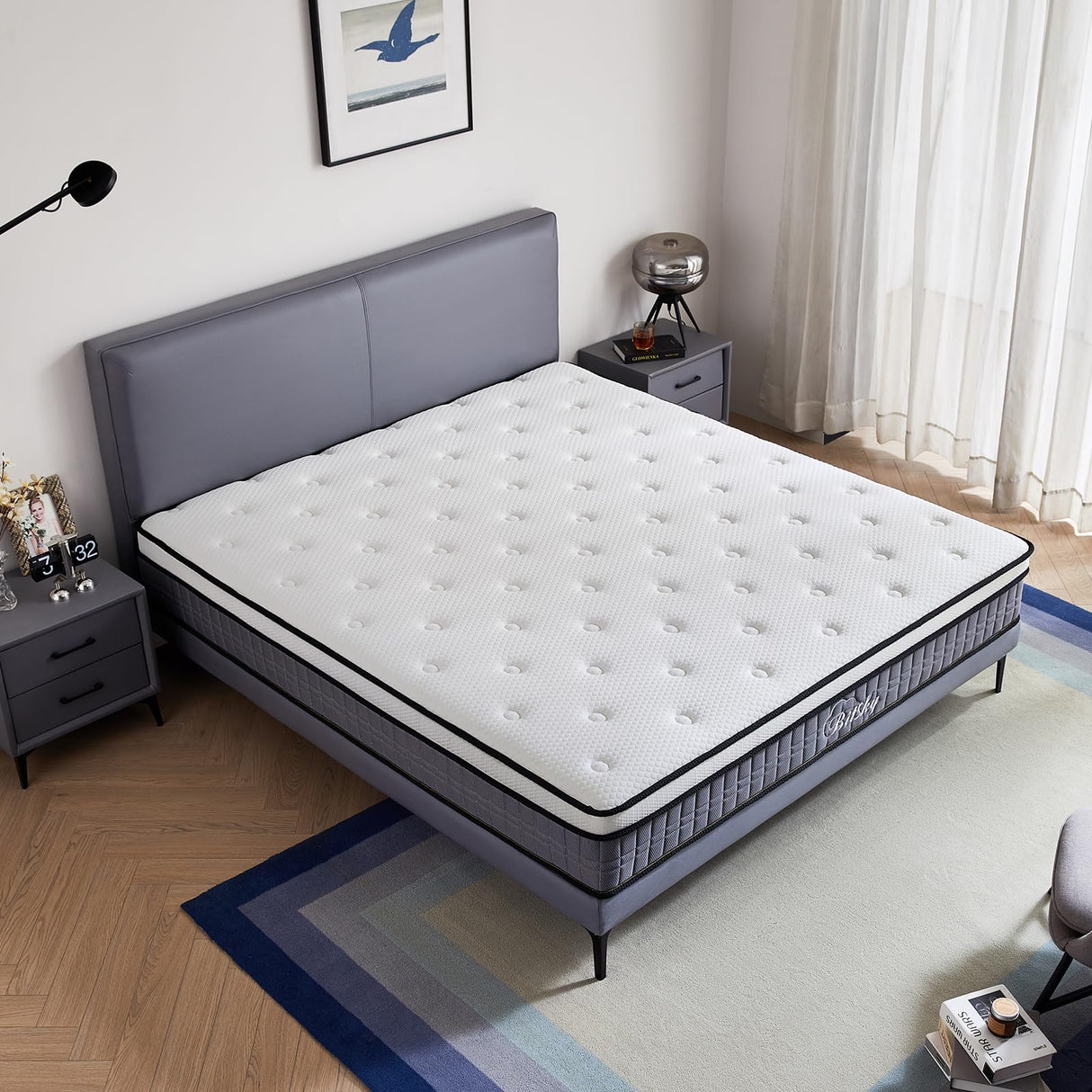 Queen Mattress - 12 inches Gel Memory Foam Hybrid Mattress in a Box, Queen Size Mattress