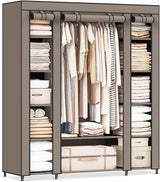 Closet Wardrobe, Portable Closet for Bedroom, Clothes Rail with Non-Woven