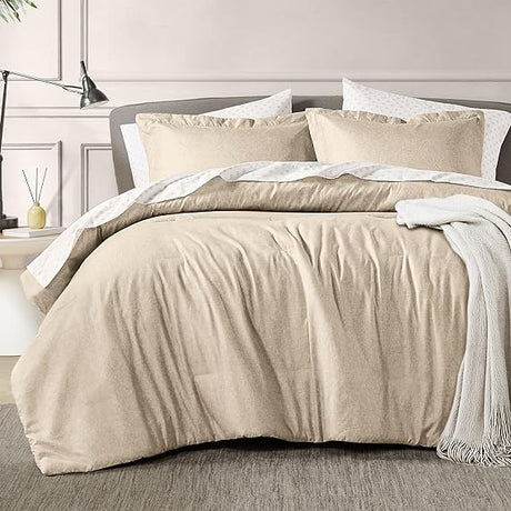 7 Pieces Bed in a Bag, Sage Green Comforter Set with Sheets, Queen Size