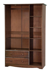 100% Solid Wood Grand Wardrobe/Armoire/Closet w/Shelves & Drawers