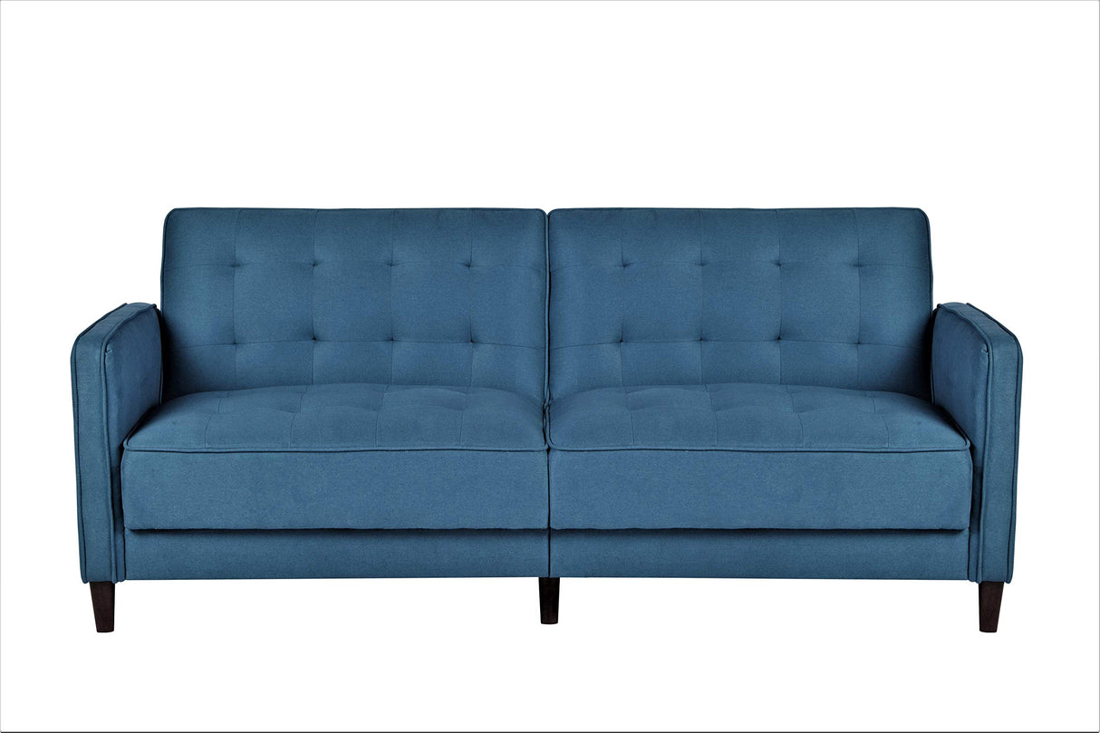 Madelina Modern Fabric Convertible Tufted Sleeper Sofa, 81", Full, Wave Blue