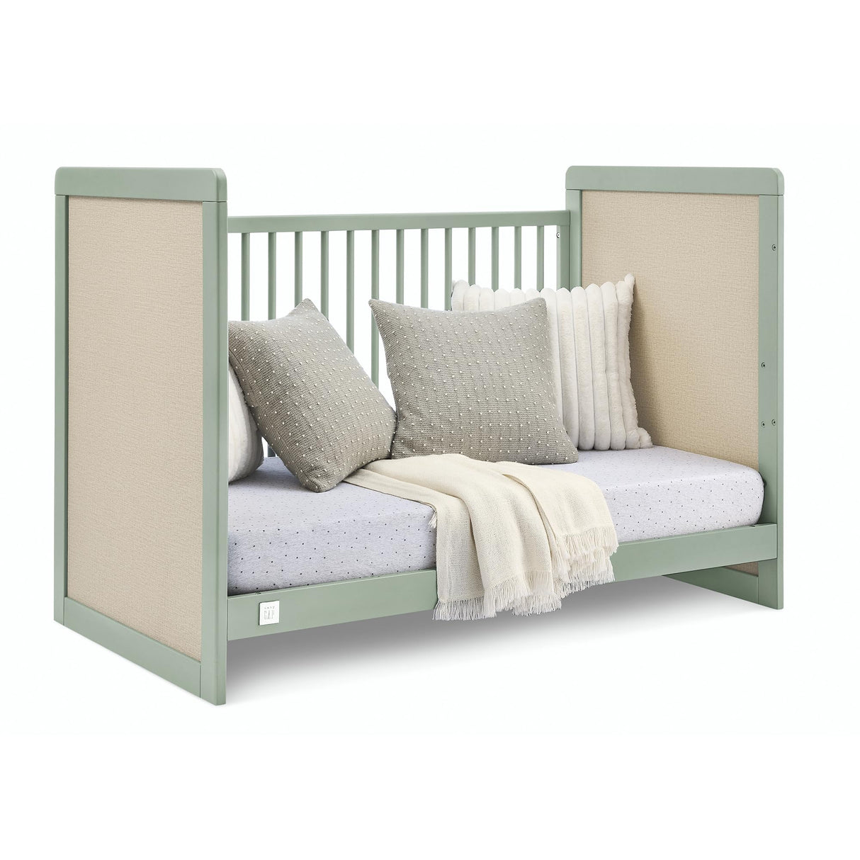 babyGap Liam 4-in-1 Convertible Crib - Greenguard Gold Certified, Sage Green/Natural