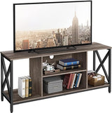 TV Stand for 65 inch TV Console Table with Storage Shelves Cabinet, 55" Wood