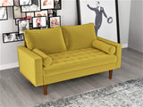 Womble Modern Velvet Upholstered Living Room Diamond Tufted Chesterfield with Gleaming Nailheads