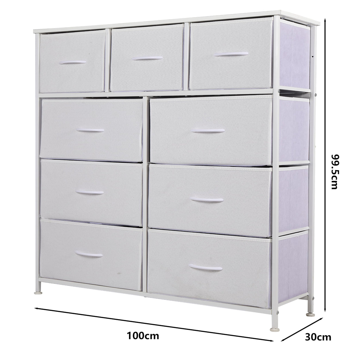 Tall Dresser for Bedroom with 9 Drawers, Storage Dresser Organizer Unit