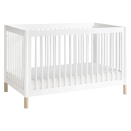 Gelato 4-in-1 Convertible Crib with Toddler Bed Conversion in Washed Natural and Black