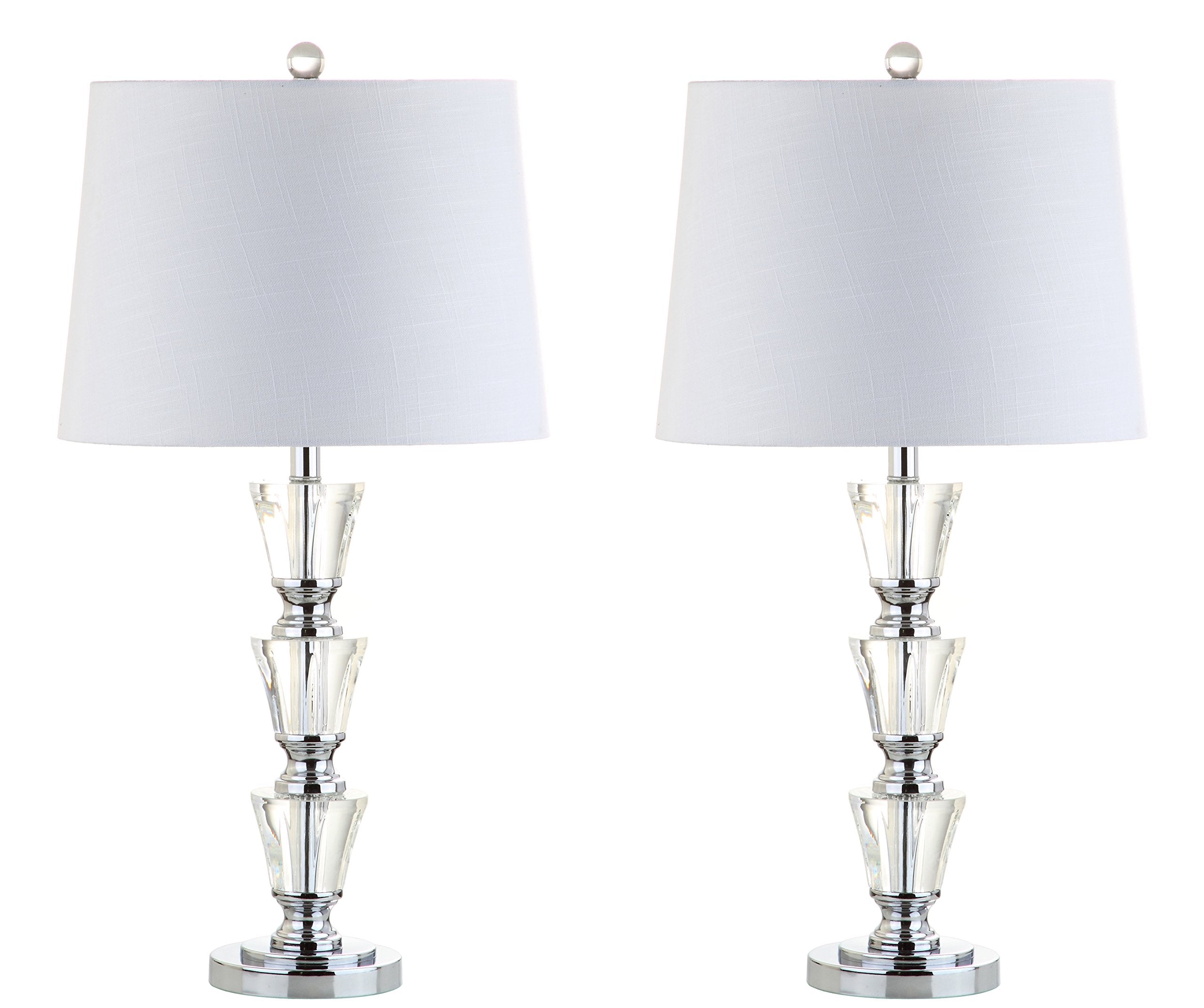 JYL2044A-SET2 Set of 2 Table Lamps Layla 27" Crystal LED Table Lamp