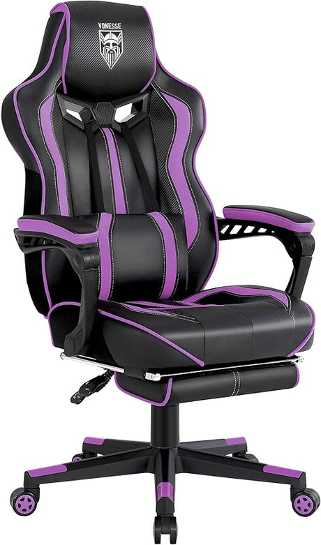 Gaming Chair for Adults Gaming Chairs with Footrest Reclining Computer Gaming Chair