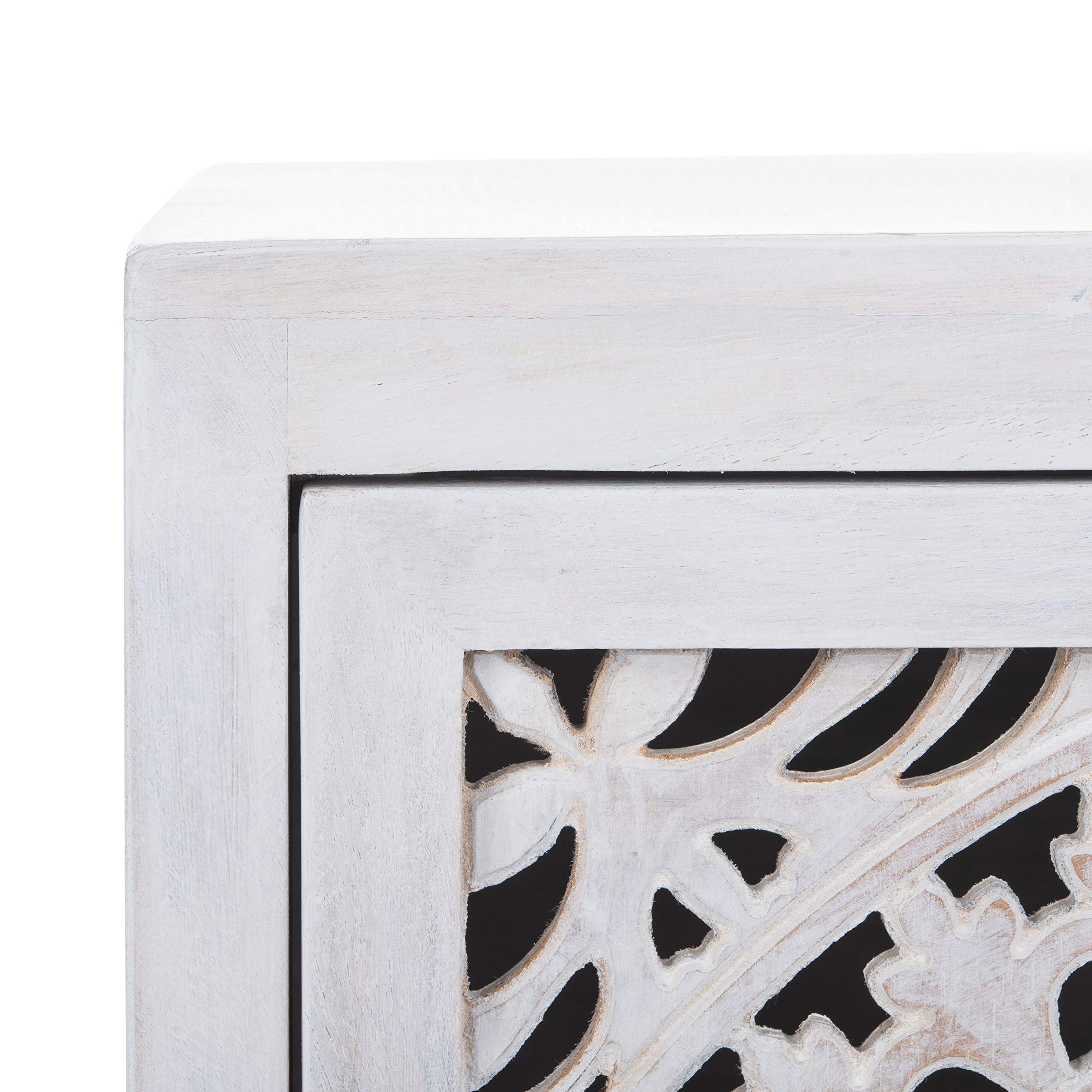 Thea 1 Door Carved Nightstand