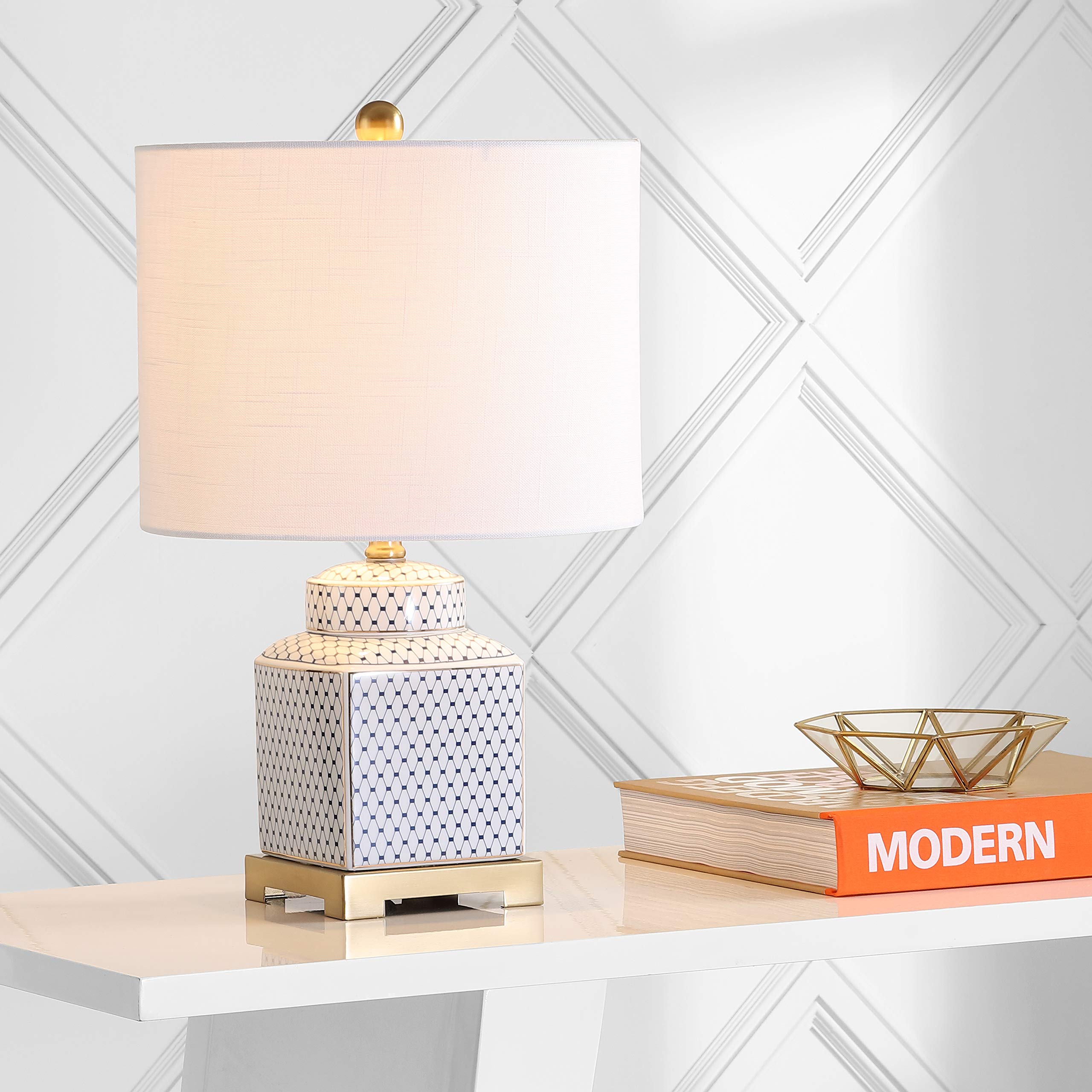3043A Cleo 21.5" Ceramic/Metal Ginger Jar LED Table Lamp Contemporary,Transitional