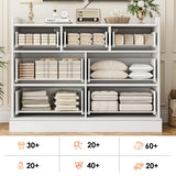 Modern 7 Drawer Double Dresser for Bedroom, Wide Chest of Drawers