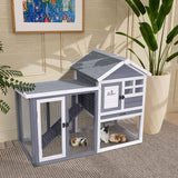 Rabbit Hutch Indoor Rabbit Cage Outdoor, Chicken Coop Bunny Cage