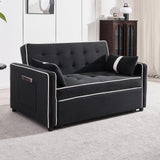 3 in 1 Convertible Sofa Bed Couch, 54.5" Velvet Pull Out Sofa Bed