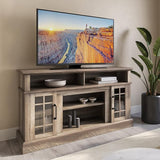 Traditional 58 Inch Rustic Wood TV Stand & Media Entertainment Center Console Table