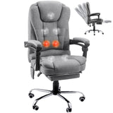 Heated Executive Office Chair with Massage&Footrest，Adjustable Height Home Office