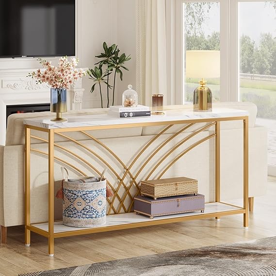 70.9 Inch Extra Long Console Table, Modern Sofa Table Behind Couch Table