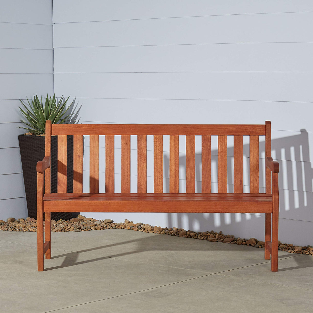 Atlantic Red Brown 5Ft Slatted Eucalyptus Wooden Garden
