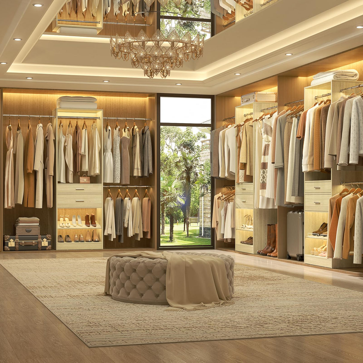 Closet System with 2 Wooden Drawers