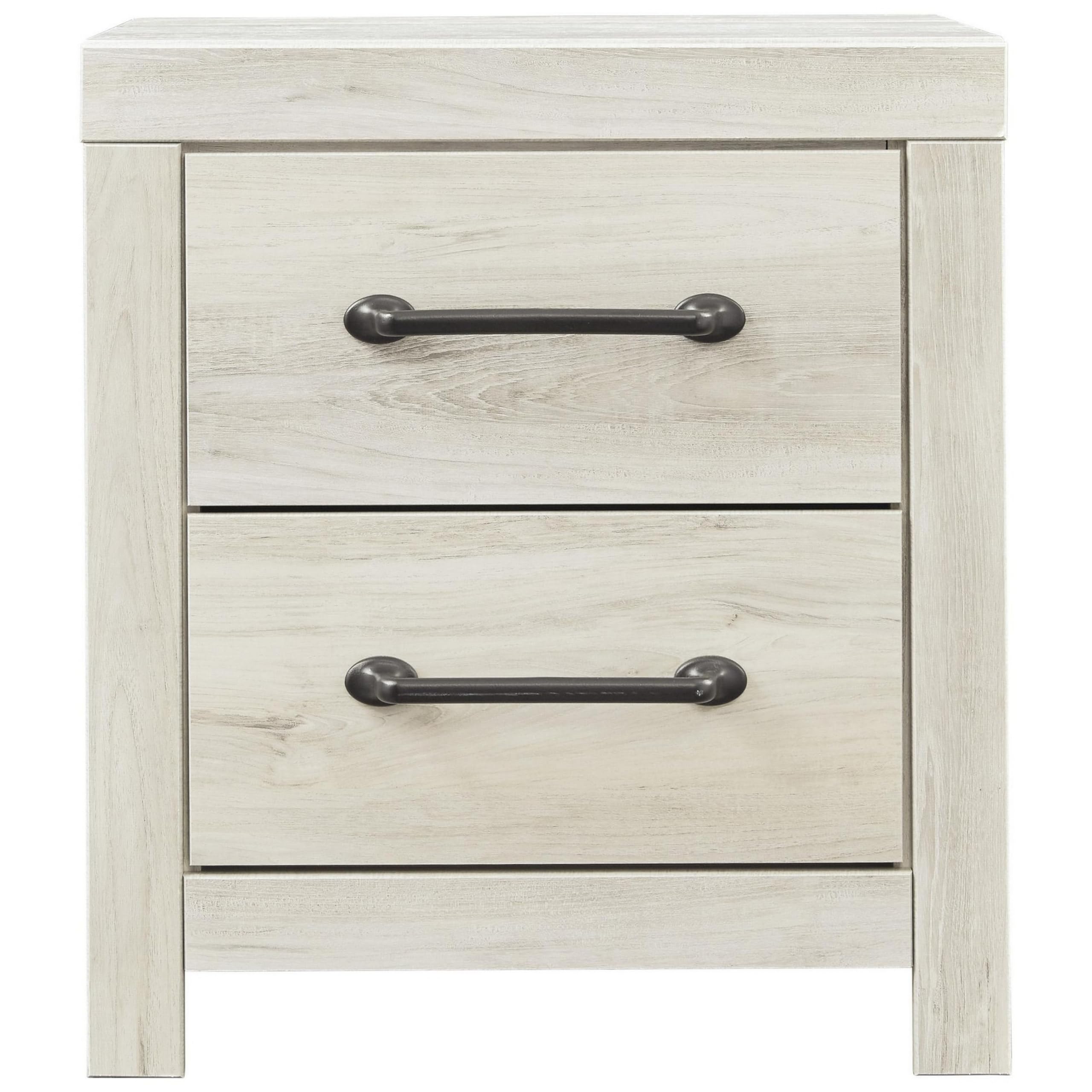 Wooden Two Drawer Setup Nightstand