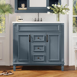 36" Bathroom Vanities with Single Sink, Modern Undermount Bathroom Sink Cabinet