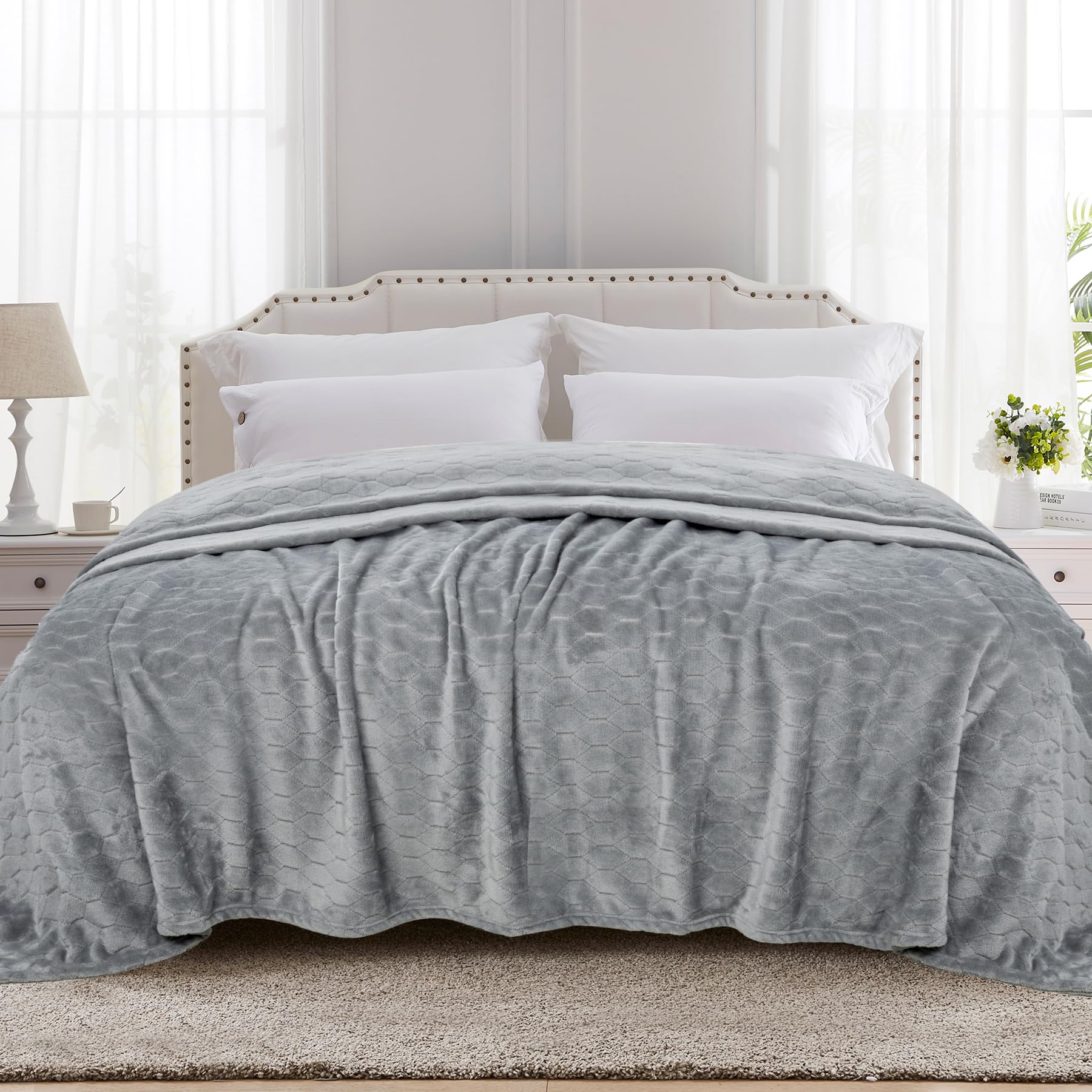 Fleece Bed Blanket King Super Soft Fluffy Fuzzy Plush Blanket