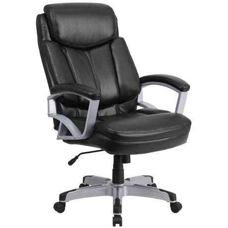 HERCULES Series Big & Tall 500 lb. Rated Black LeatherSoft Executive