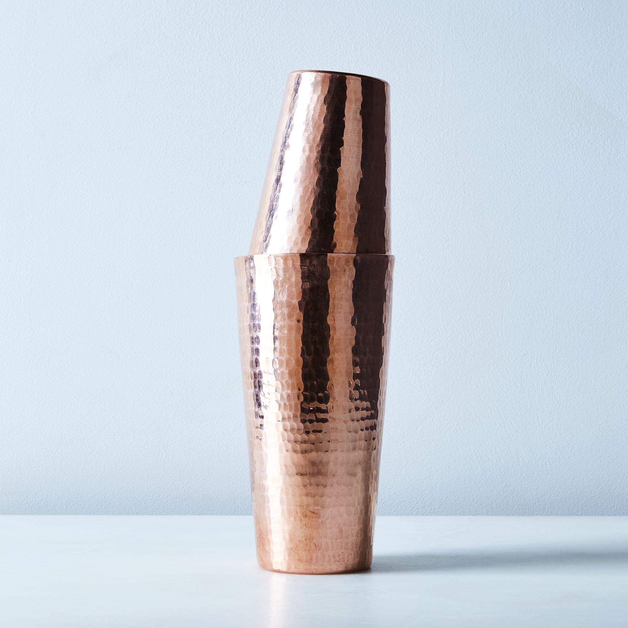 Boston Maraka Cocktail Shaker Set, Hand Hammered 100% Pure Copper