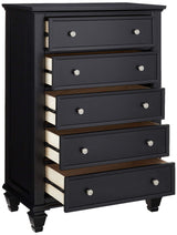 5 Drawer Chest Black 201325