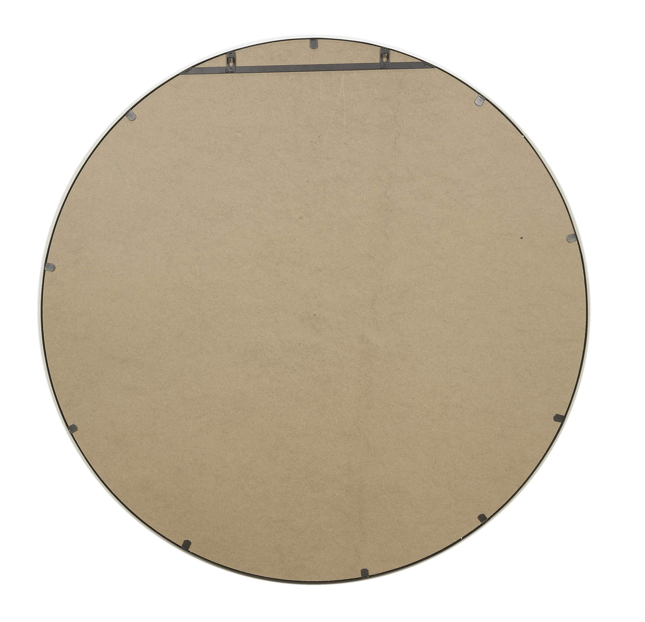 Oil Rubbed Bronze Framed Round Wall Mirror, 36" Diameter