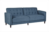 Madelina Modern Fabric Convertible Tufted Sleeper Sofa, 81", Full, Wave Blue