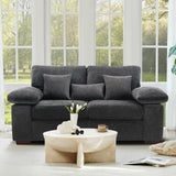 Loveseat Sofa Couch 73", Chenille Love Seat Couch Sofa with Removable