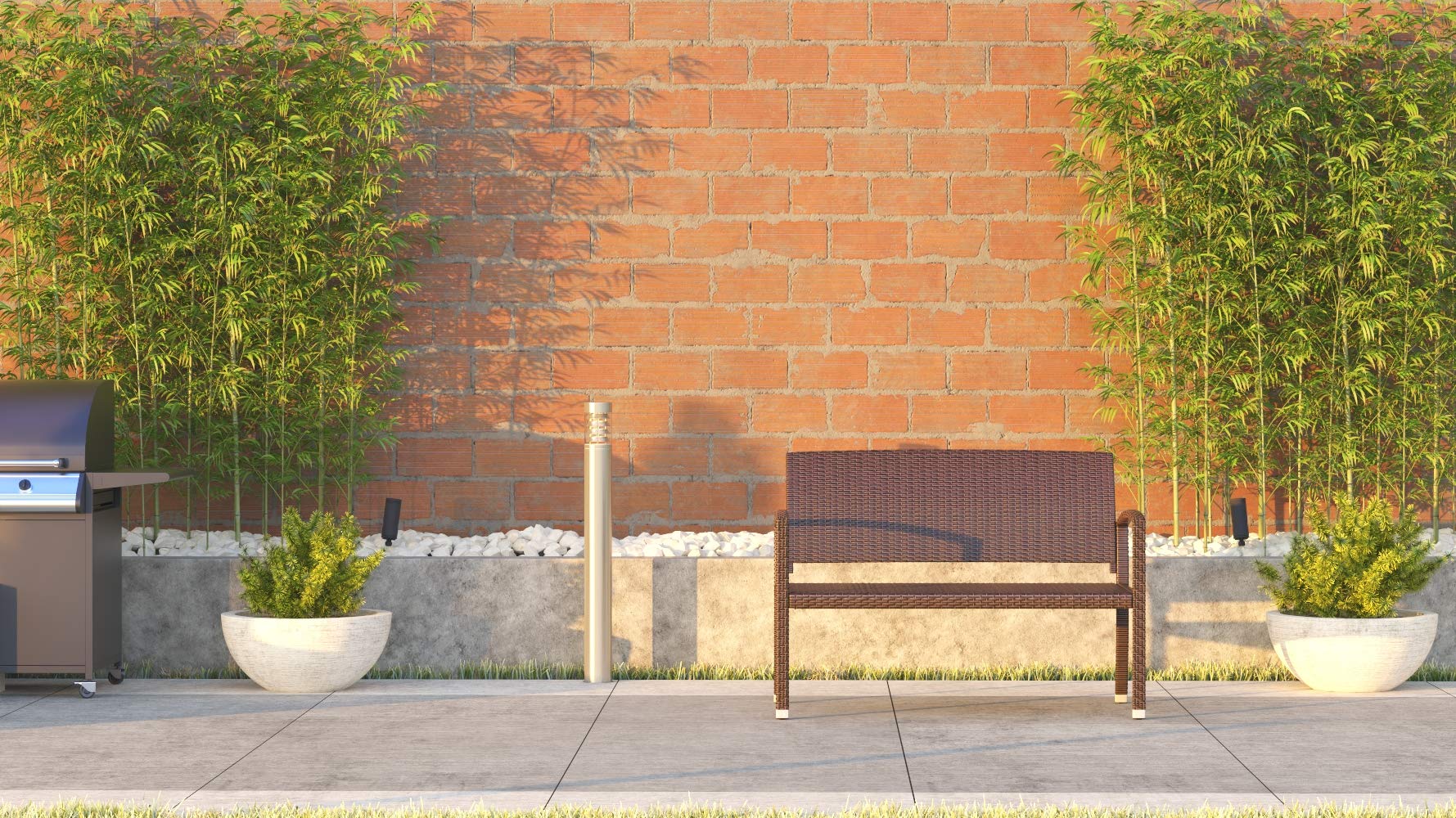Miles Patio PU Wicker Steel Frame