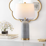 Stark Blue Glass 27-inch Bedroom Living Room Home Office Desk Nightstand Table Lamp