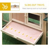 83" L Outdoor Rabbit Hutch, Guinea Pig Cage Indoor Outdoor Wooden Bunny Hutch