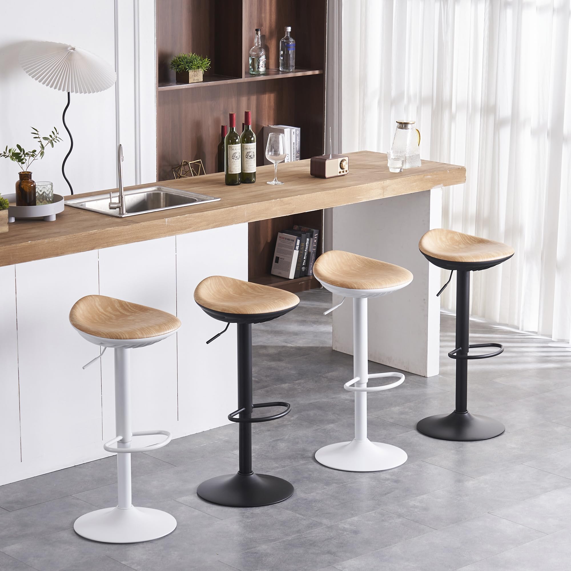 Bar Stools Set of 2 Seashell Counter Height Bar Stools Black Barstools