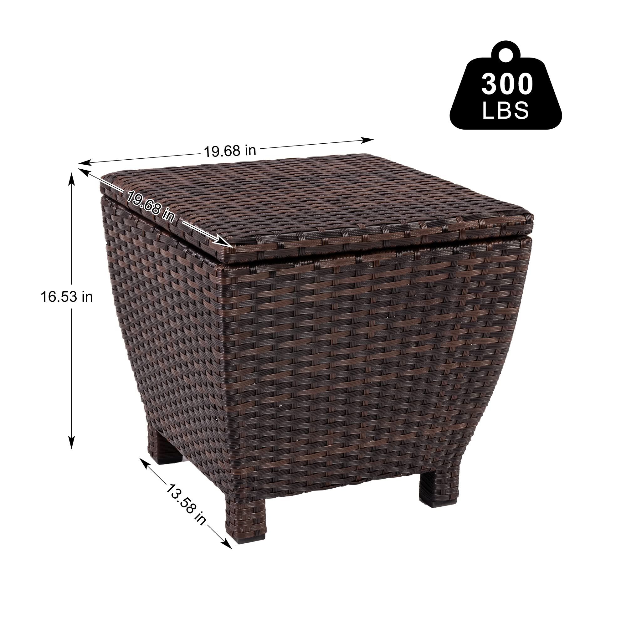 Small Deck Storage Box Outdoor with Lid