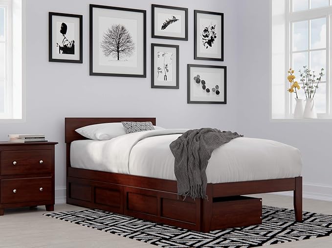 with Underbed Drawers, White