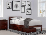 with Underbed Drawers, White