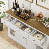 Sideboard Buffet Cabinet with Storage, 55" Large Kitchen Buffet Storage Cabinet