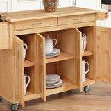 General Line Kitchen Mobile Cart with Drop Leaf Breakfast Bar