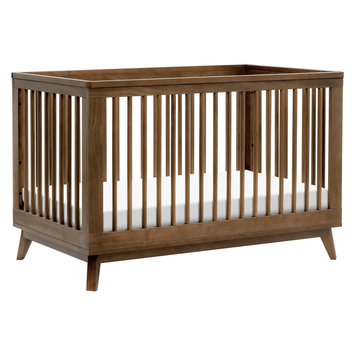 Scoot 3-in-1 Convertible Crib with Toddler Bed Conversion Kit in Natural Walnut,