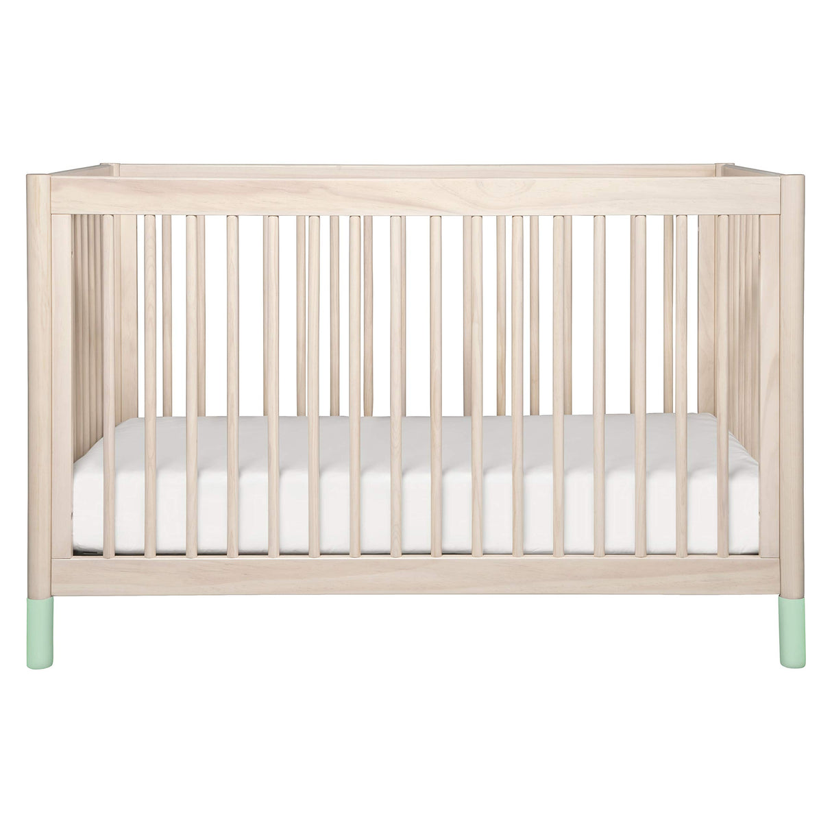 4-in-1 Convertible Crib with Toddler Bed Conversion in Washed Natural