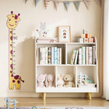 Bookshelf and Toy Storage Orangizer, 3-Tier Wooden Children's Bookcase with Curve