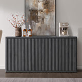 65-Inch TV Stand with Storage - Modern Fluted Entertainment Center