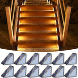 Solar Step Lights for Outside, Solar Stair Lights Outdoor Waterproof IP67, LED Outdoor Step