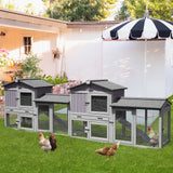 Chicken Coop for 4-6 Chickens Outdoor Duck House Wooden Quail Cage