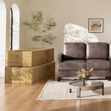 72 inch L Shaped Couches, 3 Seater Sectional Sofa with Chaise Lounge